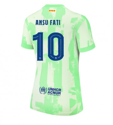 Barcelona Ansu Fati #10 Tercera Equipación Mujer 2024-25 Manga Corta